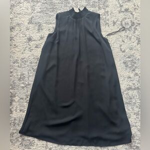 Black high neck dress